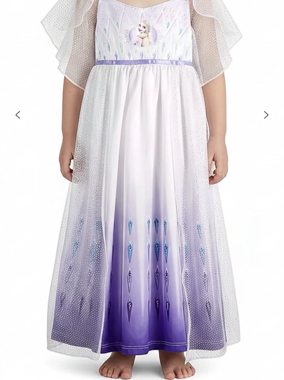 NWT Frozen Girls Size 8 Purple & White Elsa Dress